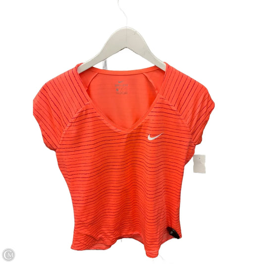 Athletic Top Short Sleeve By Nike Apparel In Orange, Size: M