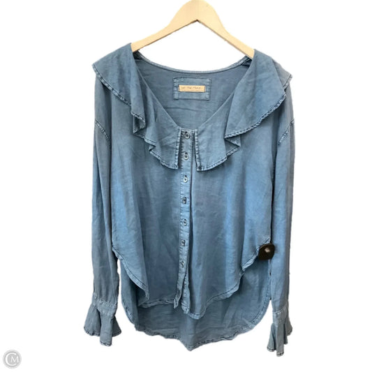 Top Long Sleeve By We The Free In Blue, Size: Xs