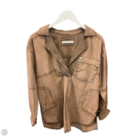 Top Long Sleeve By We The Free In Brown, Size: Xs