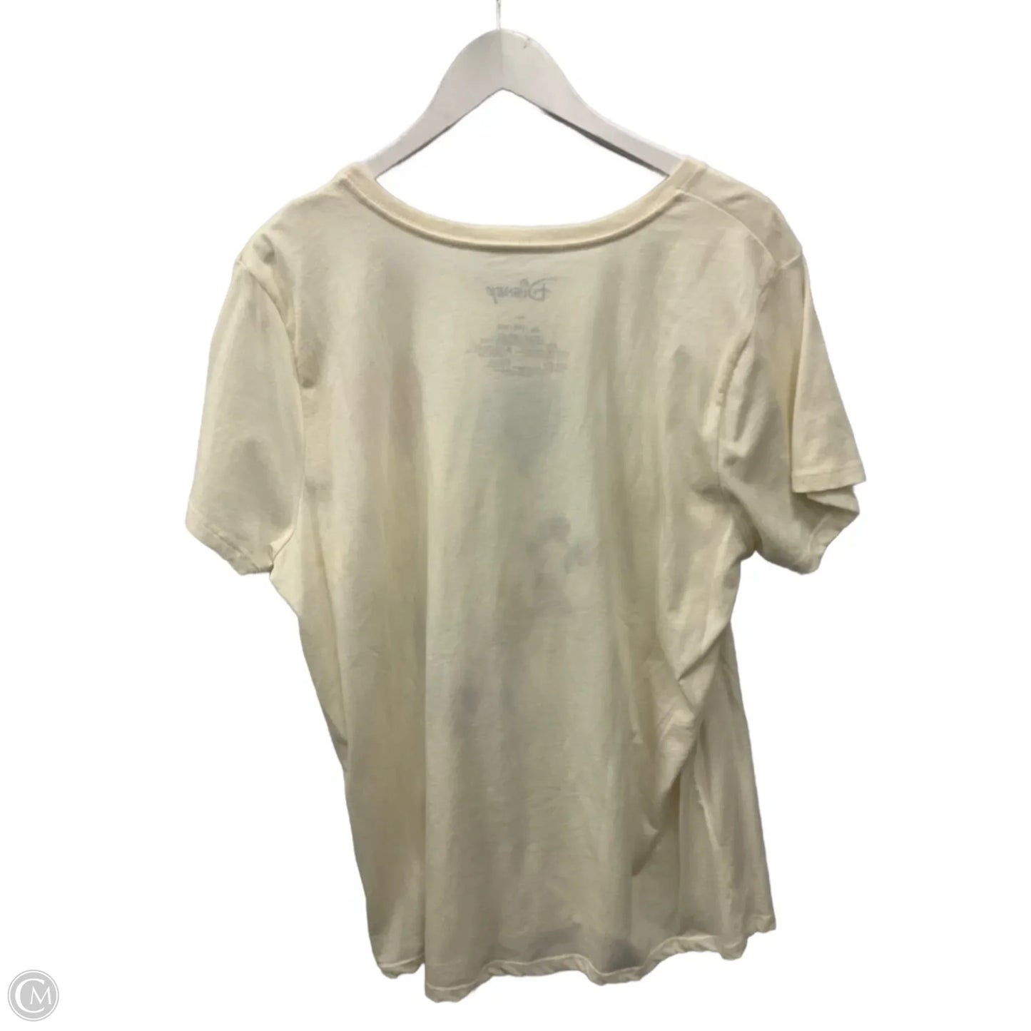 Top Short Sleeve By Disney Store In Cream, Size: 3x