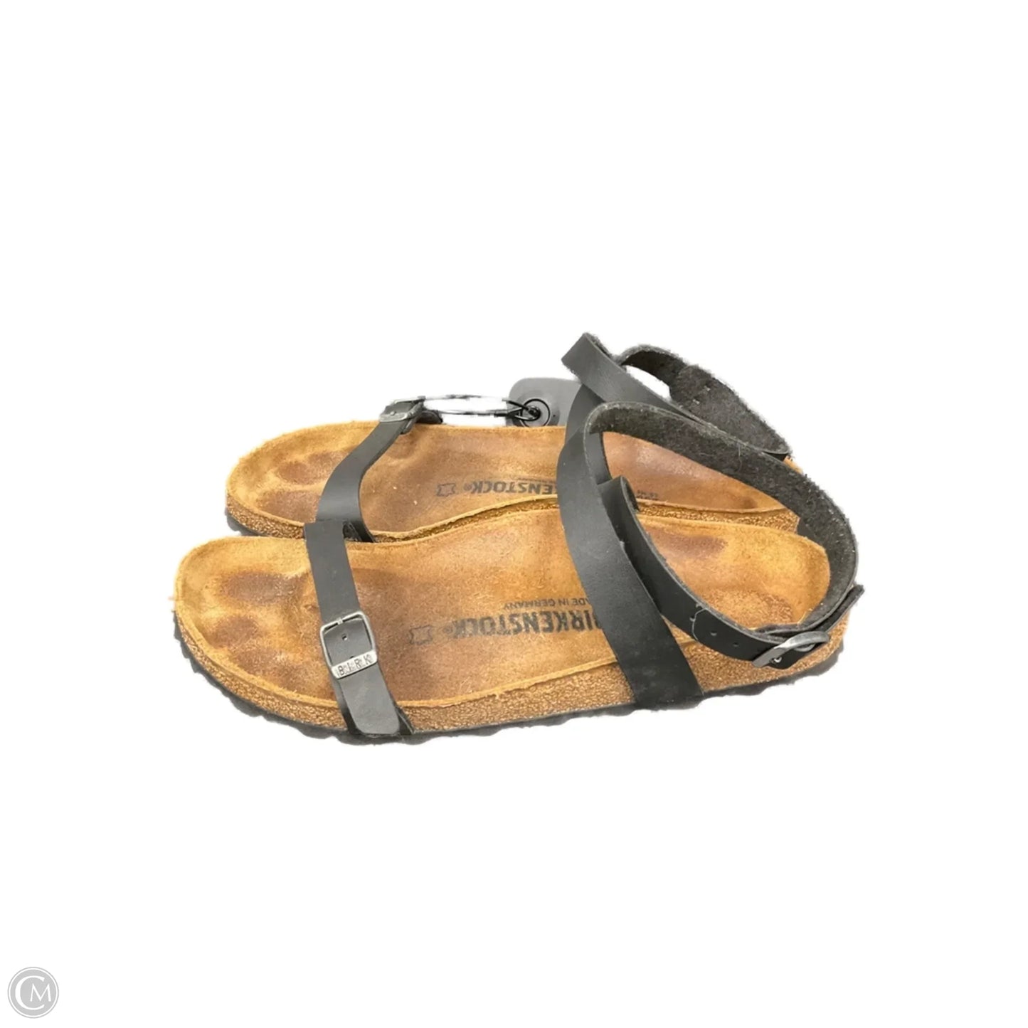 Sandals Flats By Birkenstock In Black, Size: 8