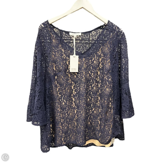 Top 2pc Short Sleeve By Rose And Olive In Navy, Size: 2x