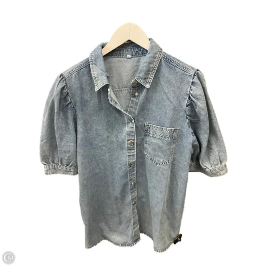 Top Short Sleeve By Clothes Mentor In Blue Denim, Size: S