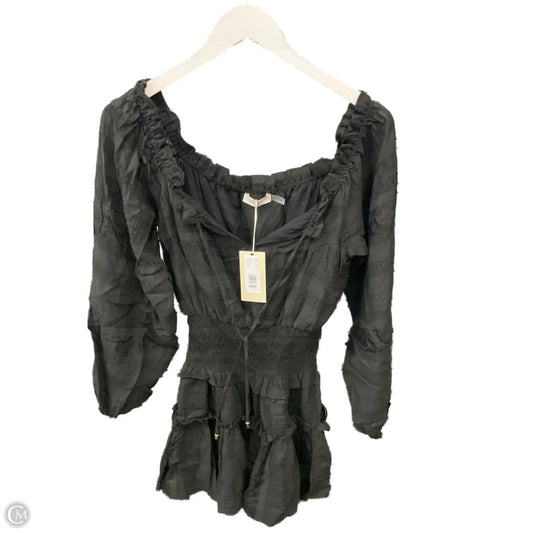 Tunic Long Sleeve By Clothes Mentor In Black, Size: S