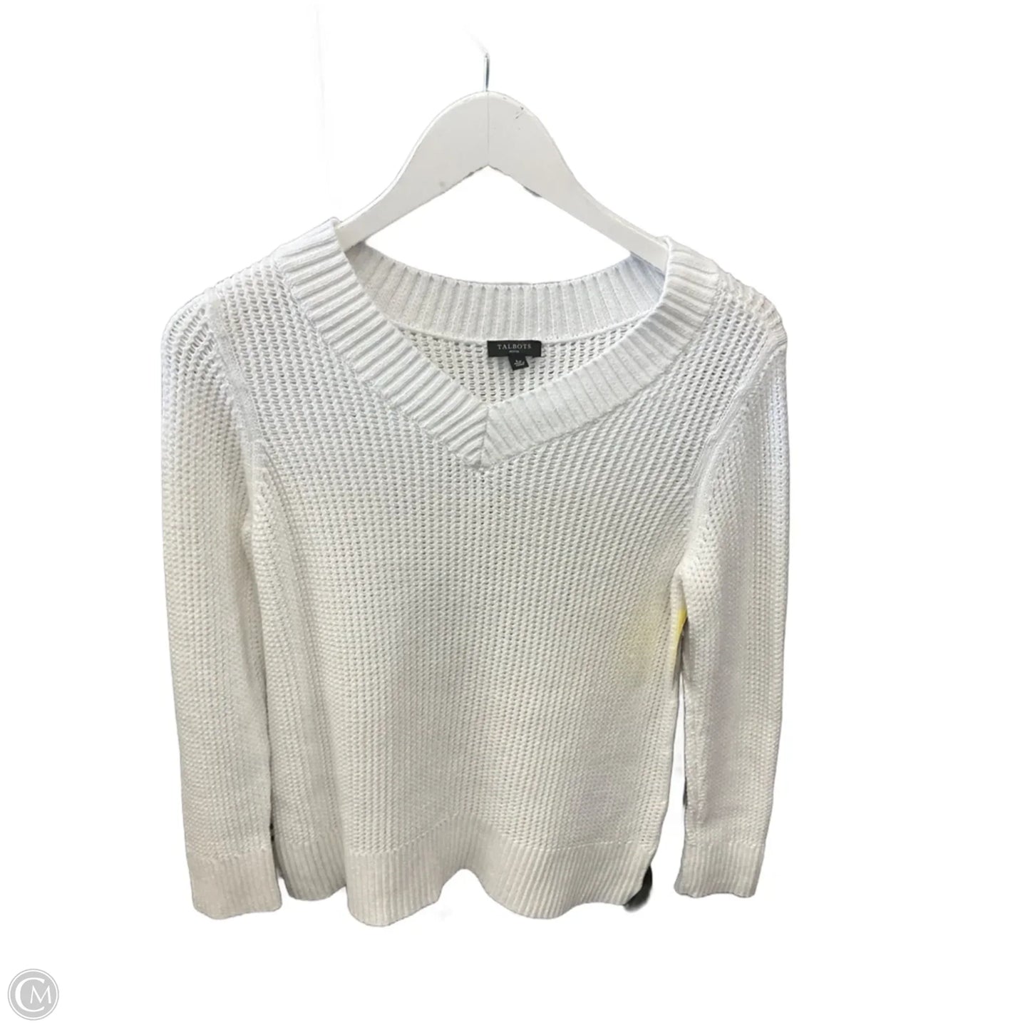 Sweater By Talbots In White, Size: Lp
