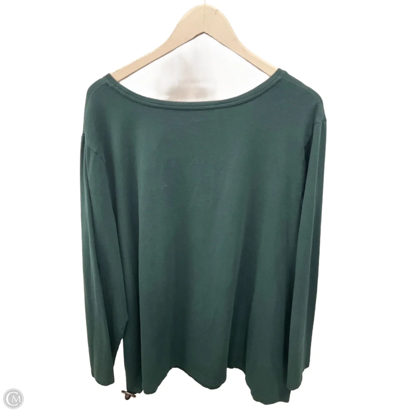 Top Long Sleeve By Catherines In Green, Size: 3x