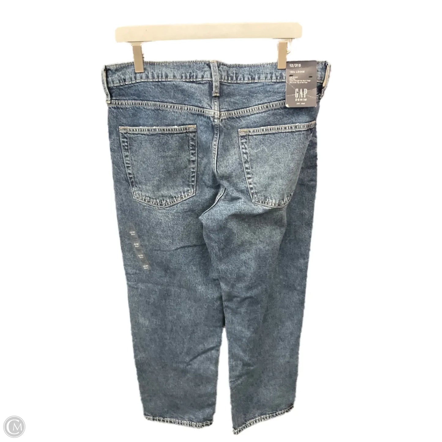 Jeans Straight By Gap In Blue Denim, Size: 12l