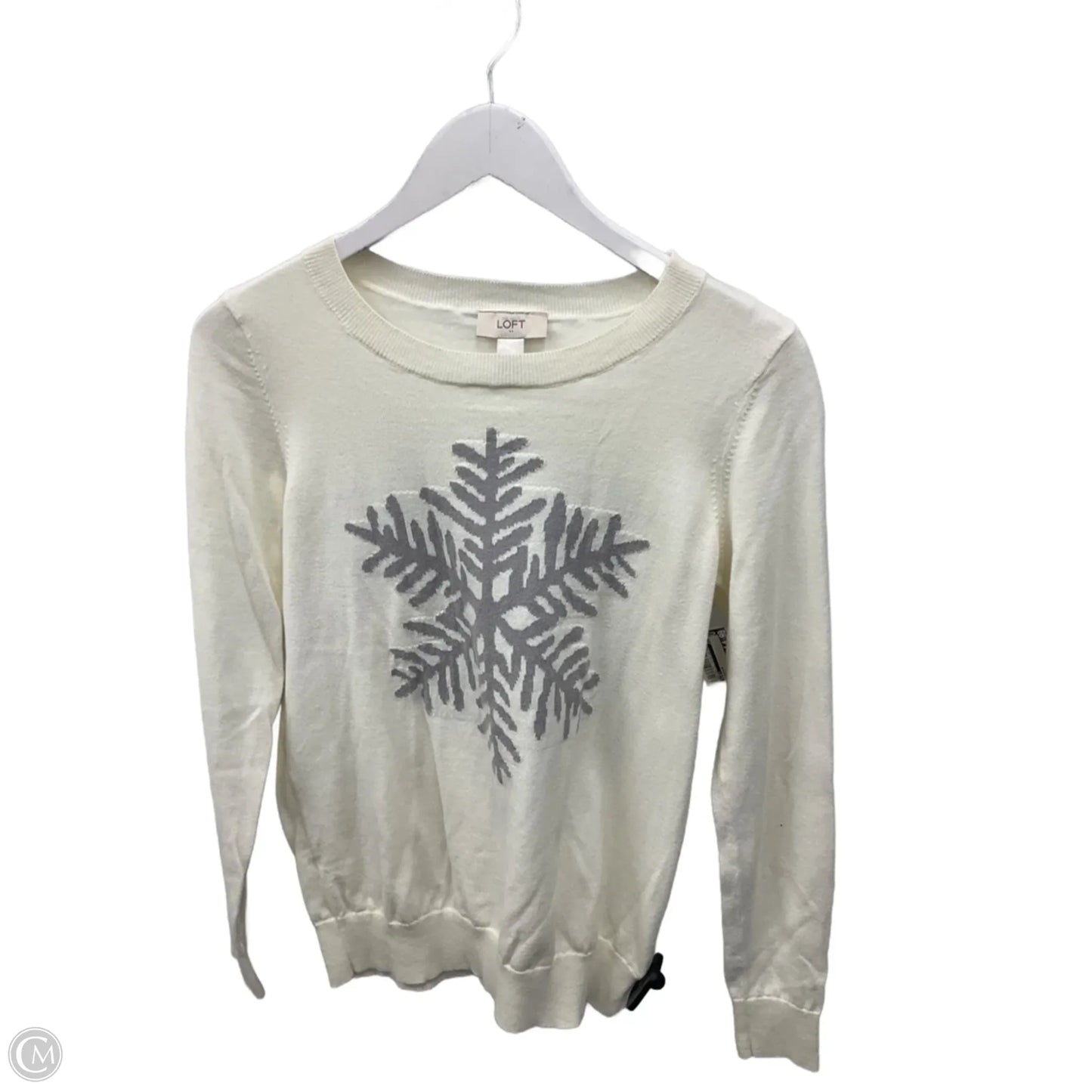 Sweater By Loft In Cream, Size: S