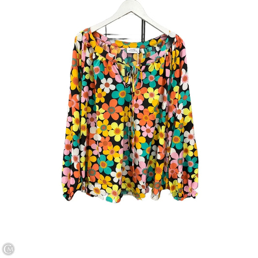 Top Long Sleeve By Emily Wonder In Multi-colored, Size: 2x