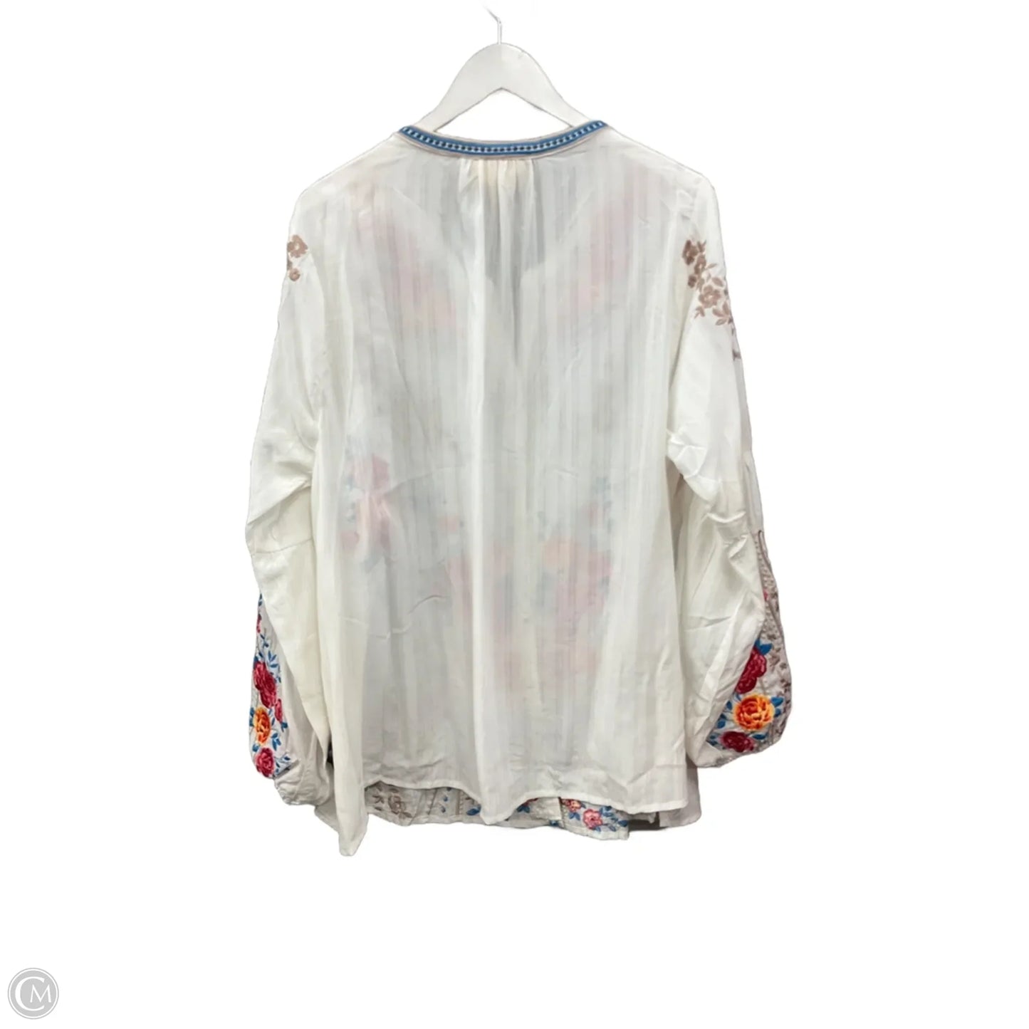 Top Long Sleeve By Savanna Jane In White, Size: 2x