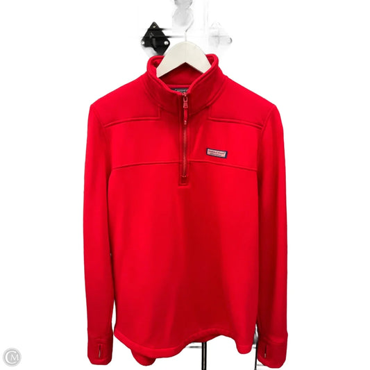 Athletic Sweatshirt Collar By Vineyard Vines In Red, Size: M