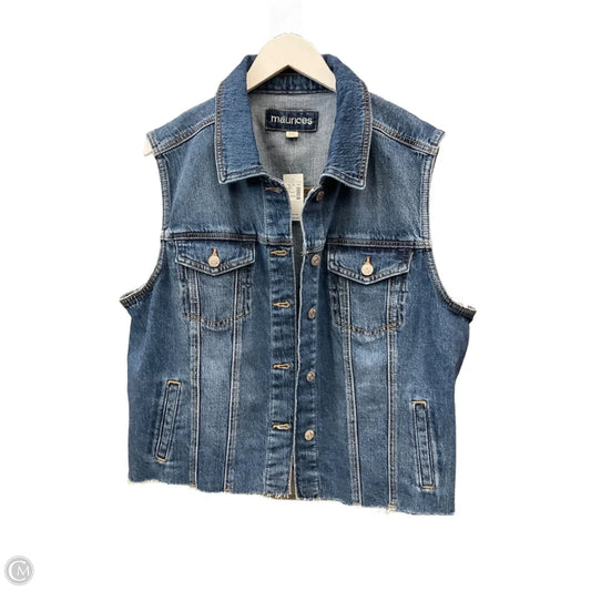 Vest Other By Maurices In Blue Denim, Size: Xxl