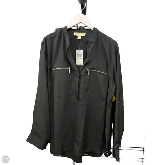 Top Long Sleeve By Michael By Michael Kors In Black, Size: 1x