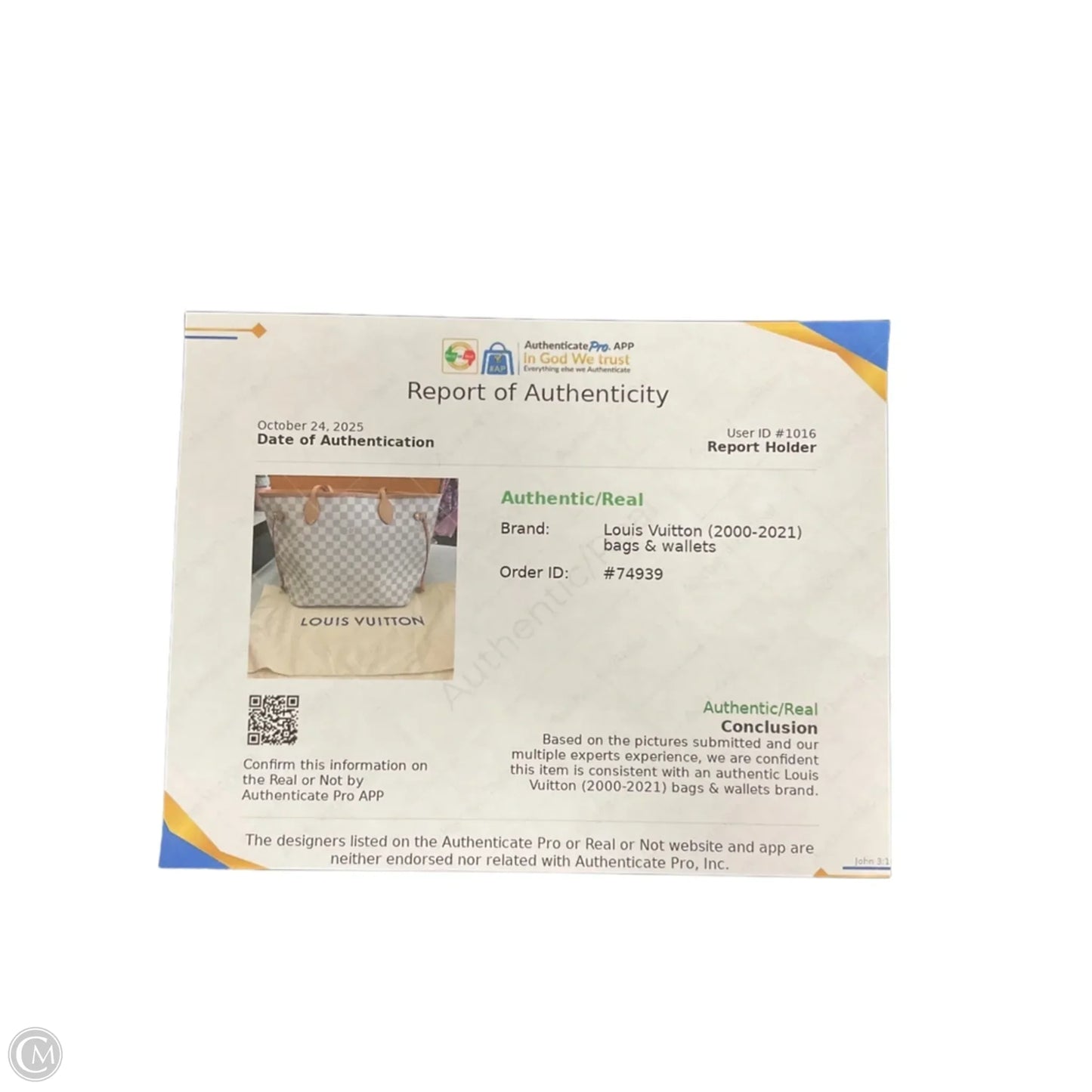 Tote Luxury Designer By Louis Vuitton, Size: Large