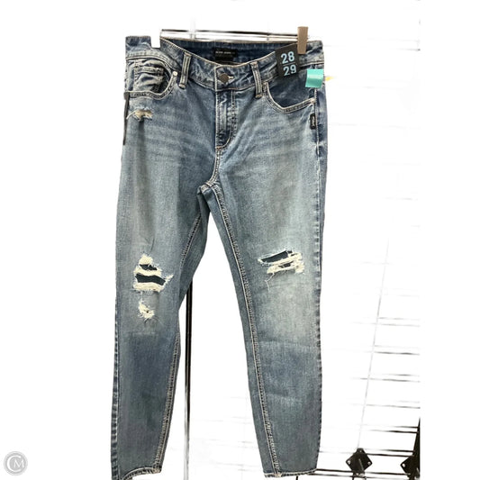 Jeans Boyfriend By Silver In Blue Denim, Size: 6
