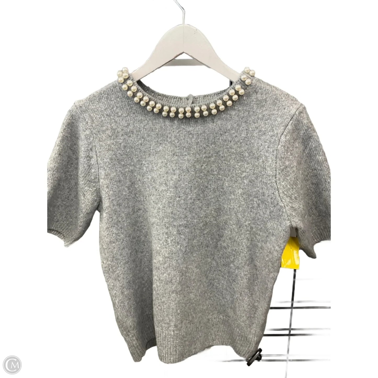 Sweater Short Sleeve By Elie Tahari In Grey, Size: M