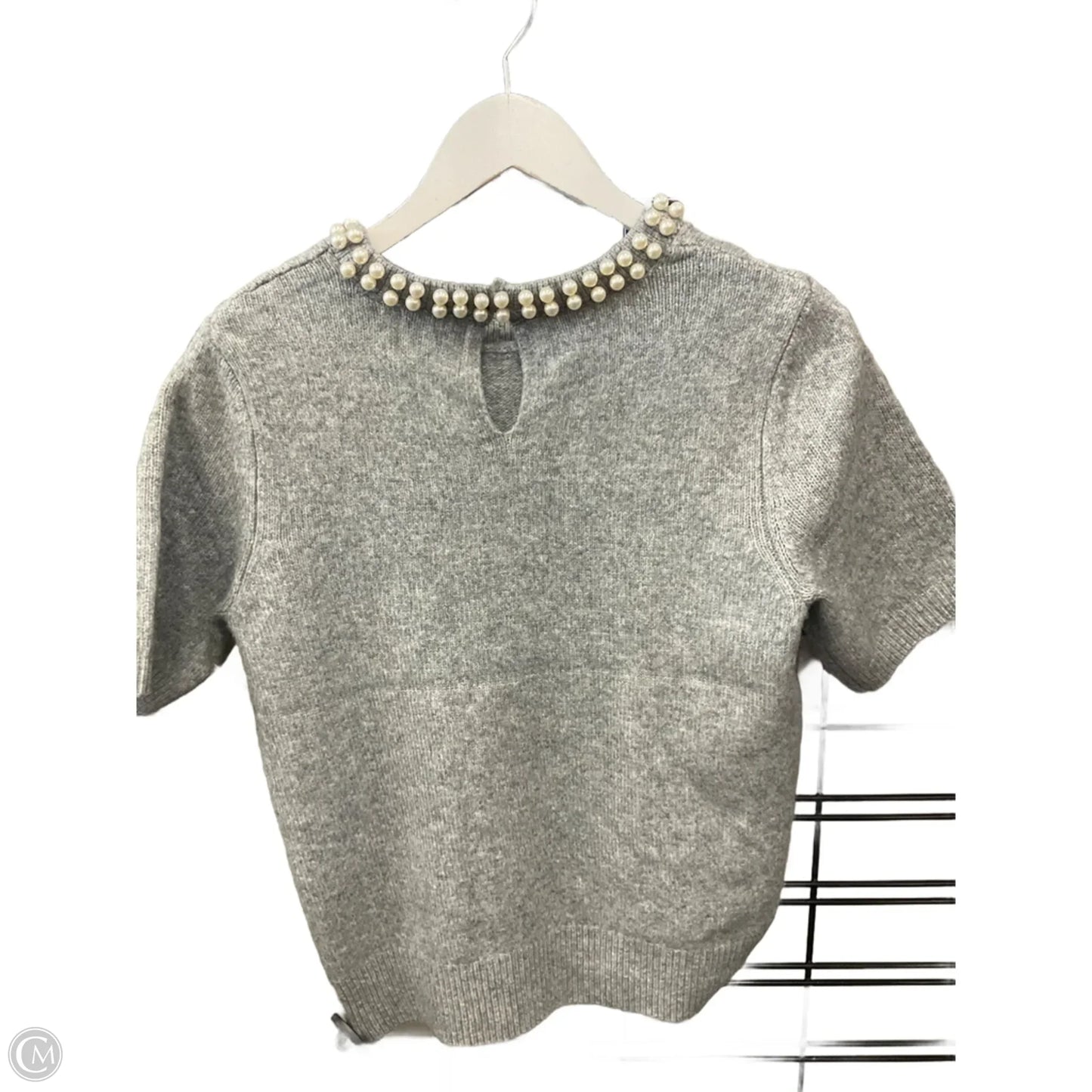 Sweater Short Sleeve By Elie Tahari In Grey, Size: M