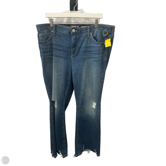 Jeans Straight By Torrid In Blue Denim, Size: 18