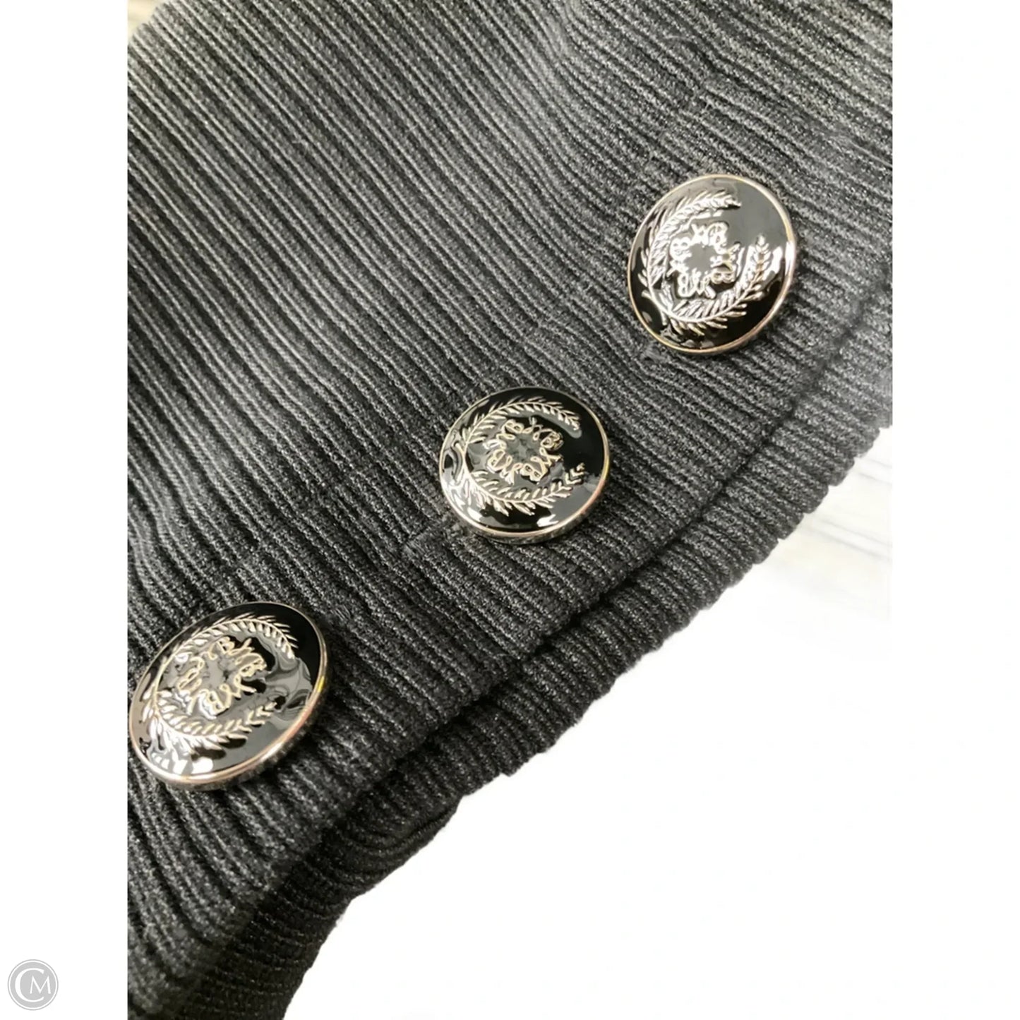 Top Short Sleeve By White House Black Market In Black, Size: L