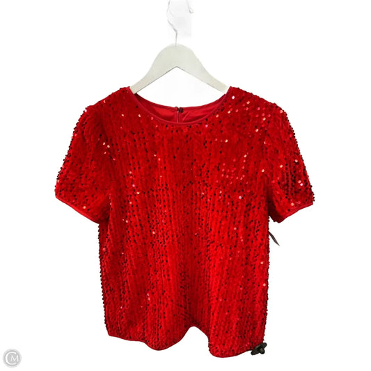 Top Short Sleeve By Shein In Red, Size: Xl