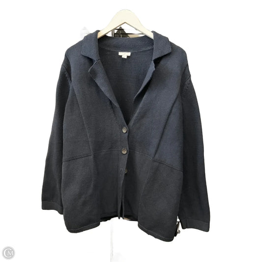 Sweater Cardigan By J. Jill In Navy, Size: Xl