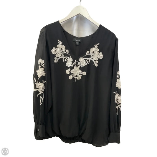 Top Long Sleeve By Karen Kane In Black, Size: 2x