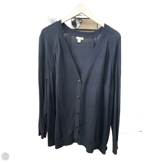 Sweater Cardigan By J.Jill In Navy, Size: 2X