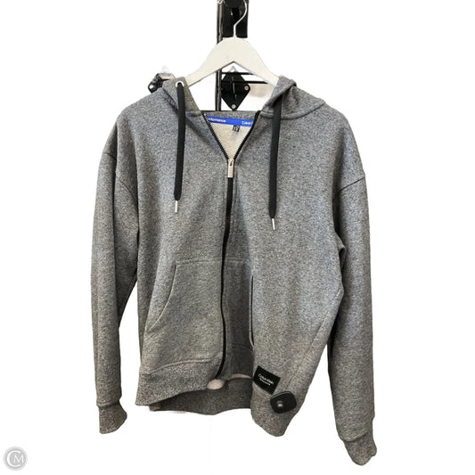 Athletic Jacket By Calvin Klein Performance In Grey, Size: M