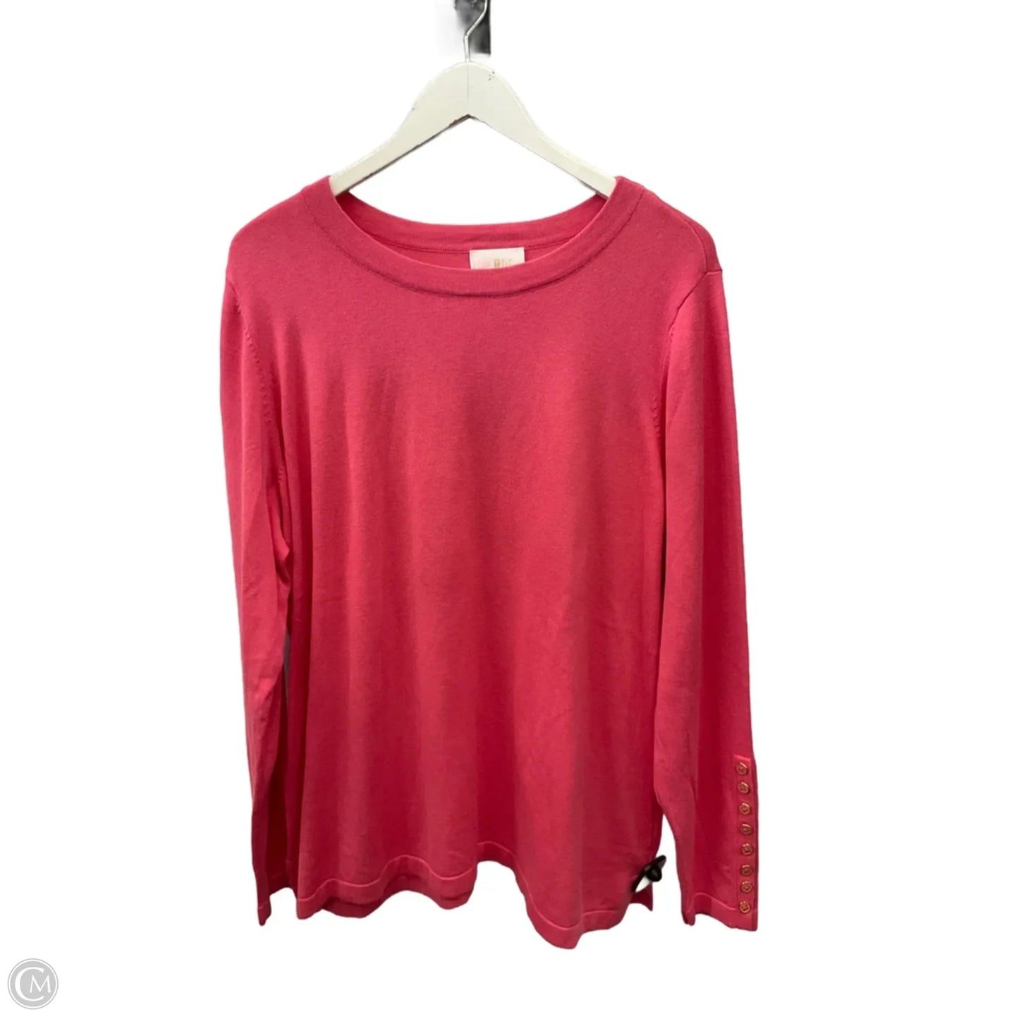 Top Long Sleeve By Belle By Kim Gravel In Coral, Size: Xl