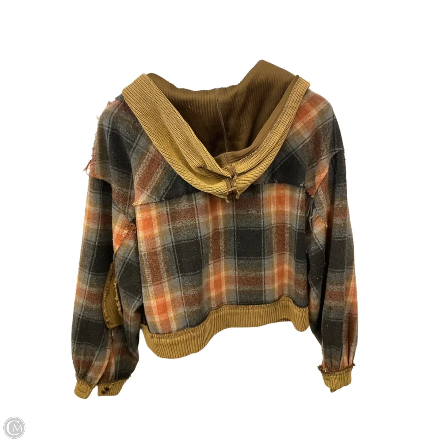 Jacket Shirt By Pol In Orange, Size: S