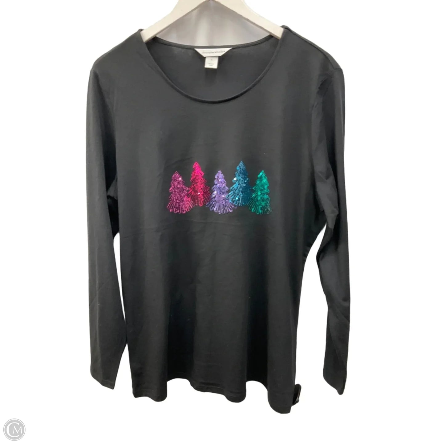 Top Long Sleeve By Christopher And Banks In Black, Size: Xl