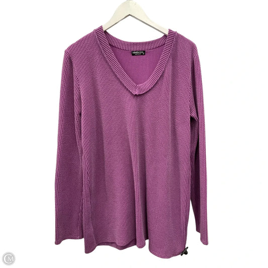 Top Long Sleeve By Heimish Usa In Purple, Size: L