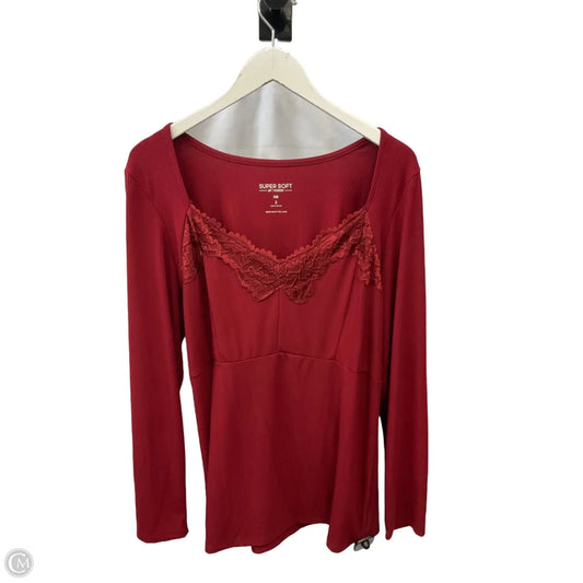 Top Long Sleeve By Torrid In Red, Size: 2x