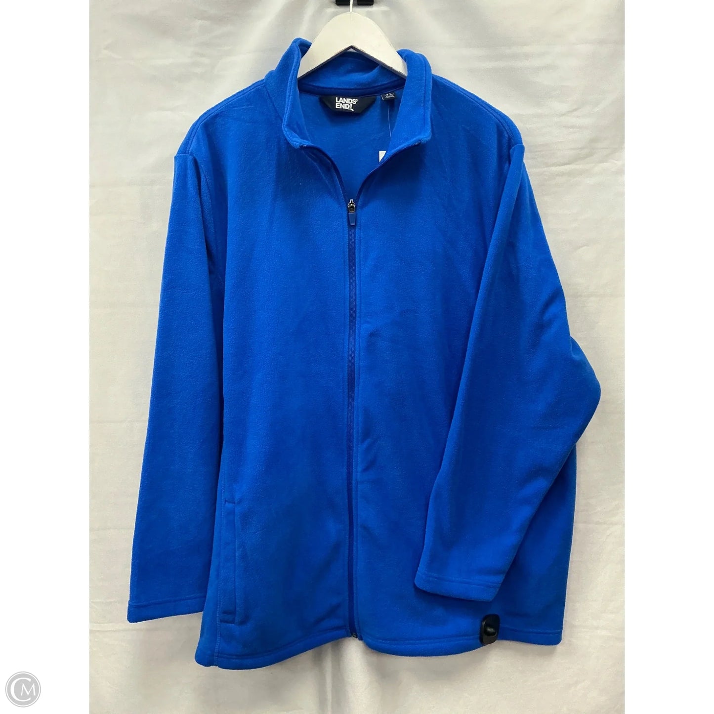 Jacket Fleece By Lands End In Blue, Size: 3x