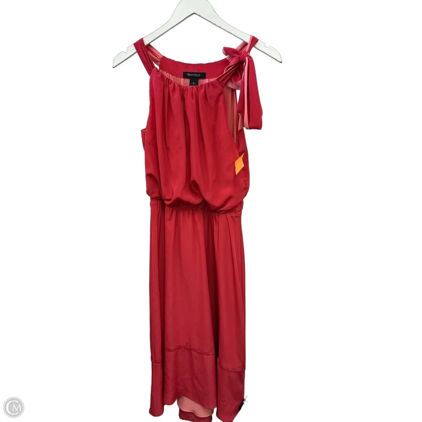 Dress Party Midi By White House Black Market In Coral, Size: Xs