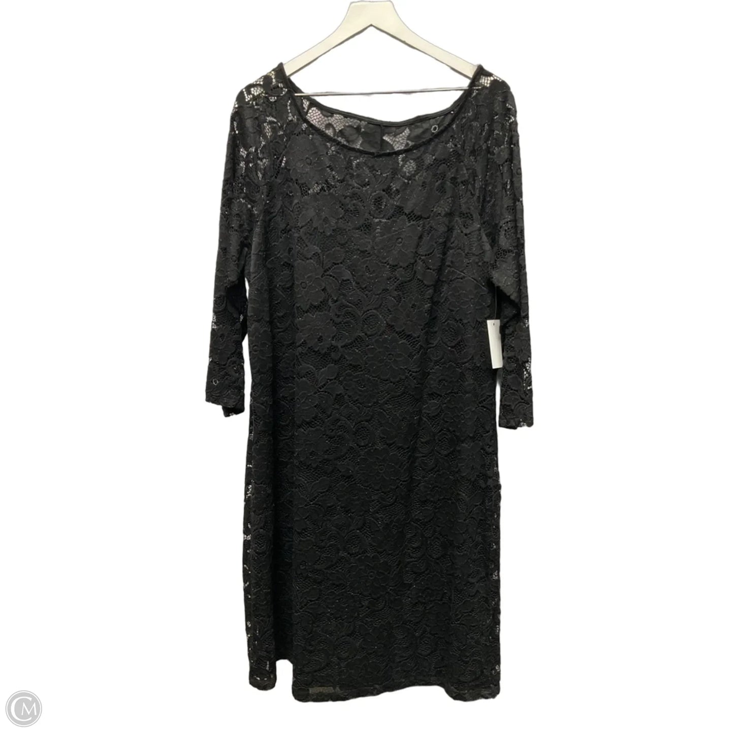 Dress Party Midi By Clothes Mentor In Black, Size: 2x