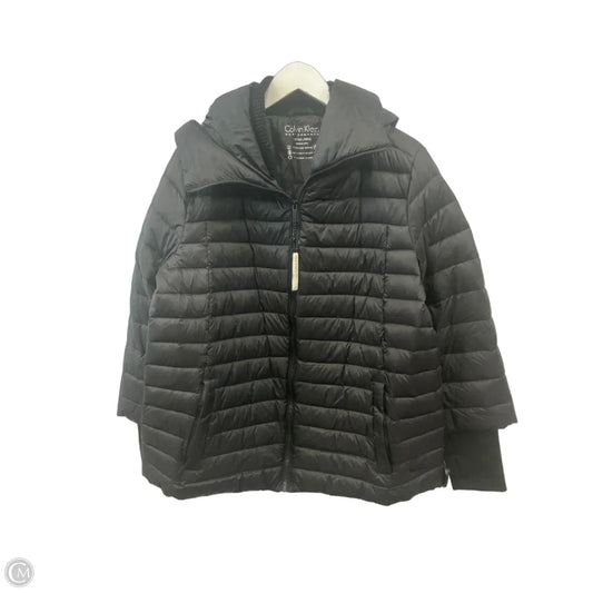 Jacket Puffer & Quilted By Calvin Klein Performance In Black, Size: Xl