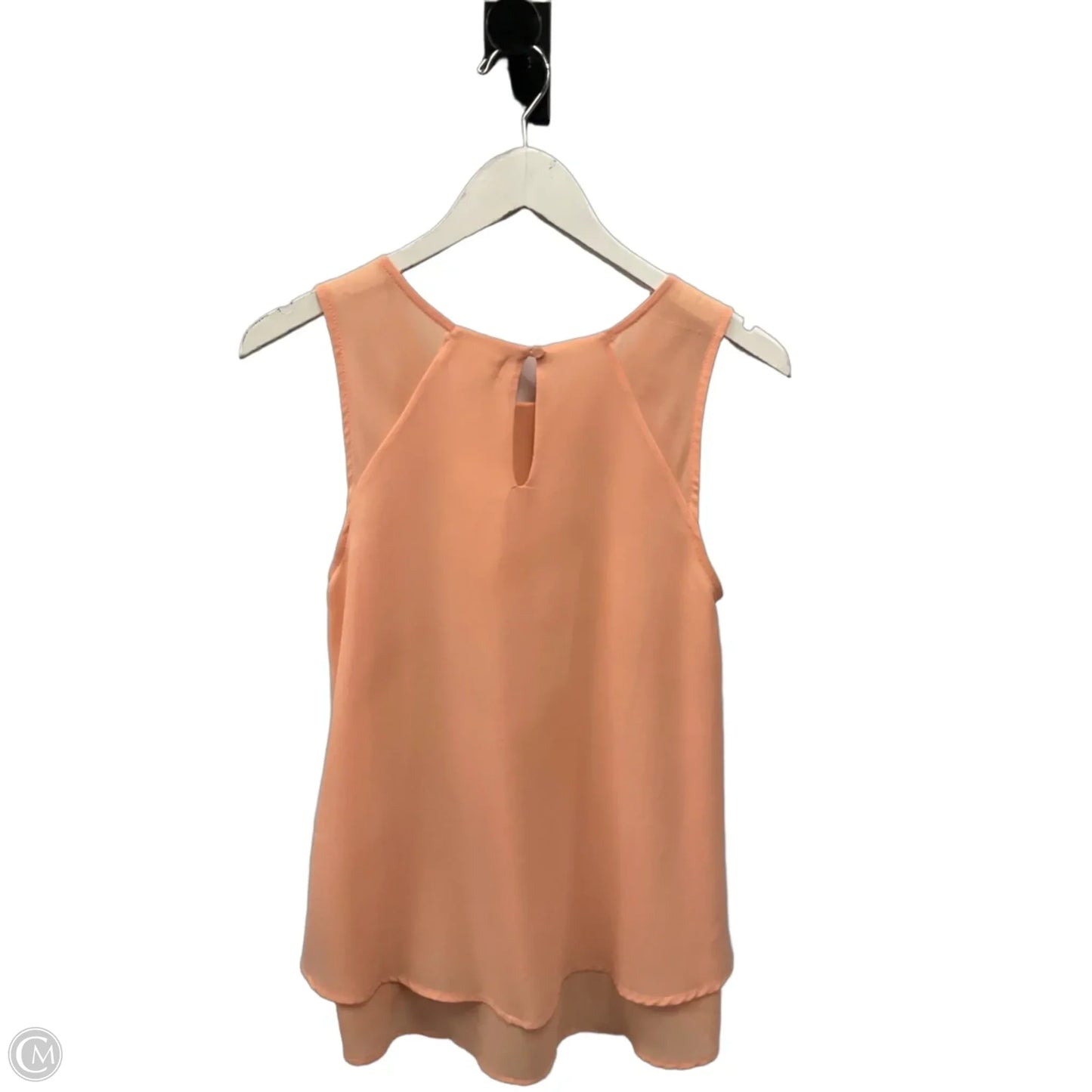 Top Sleeveless By Monteau In Peach, Size: S