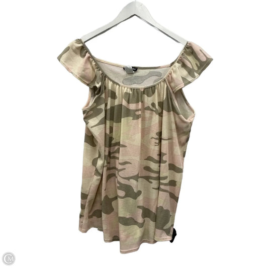 Top Sleeveless By Heimish Usa In Pink & Tan, Size: 2x