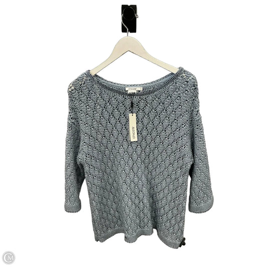 Top 3/4 Sleeve By Chicos In Blue, Size: L