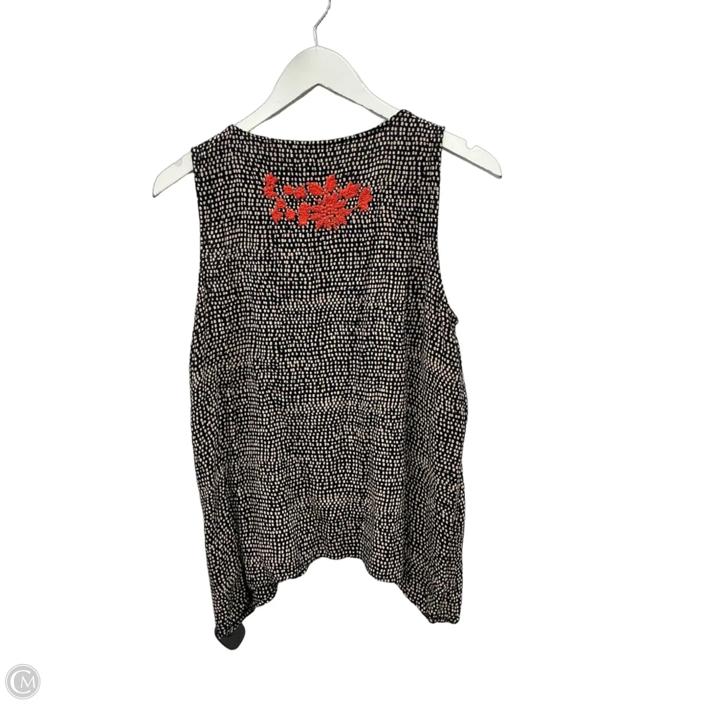 Top Sleeveless By Thml In Black & Orange, Size: L