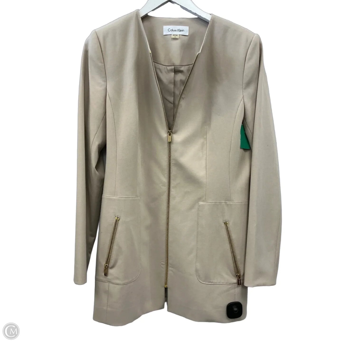 Blazer By Calvin Klein In Tan, Size: S