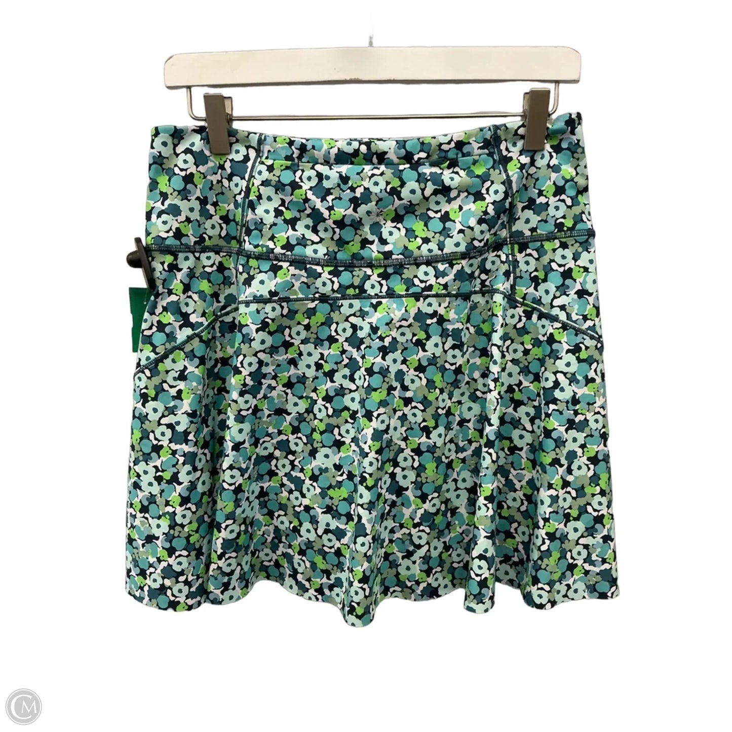 Athletic Skort By Athleta In Blue & Green, Size: M