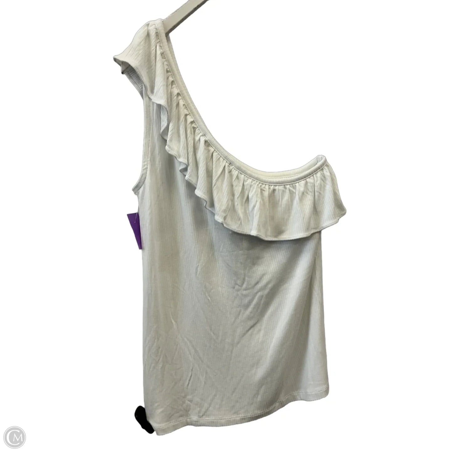 Top Sleeveless By Loft In White, Size: L