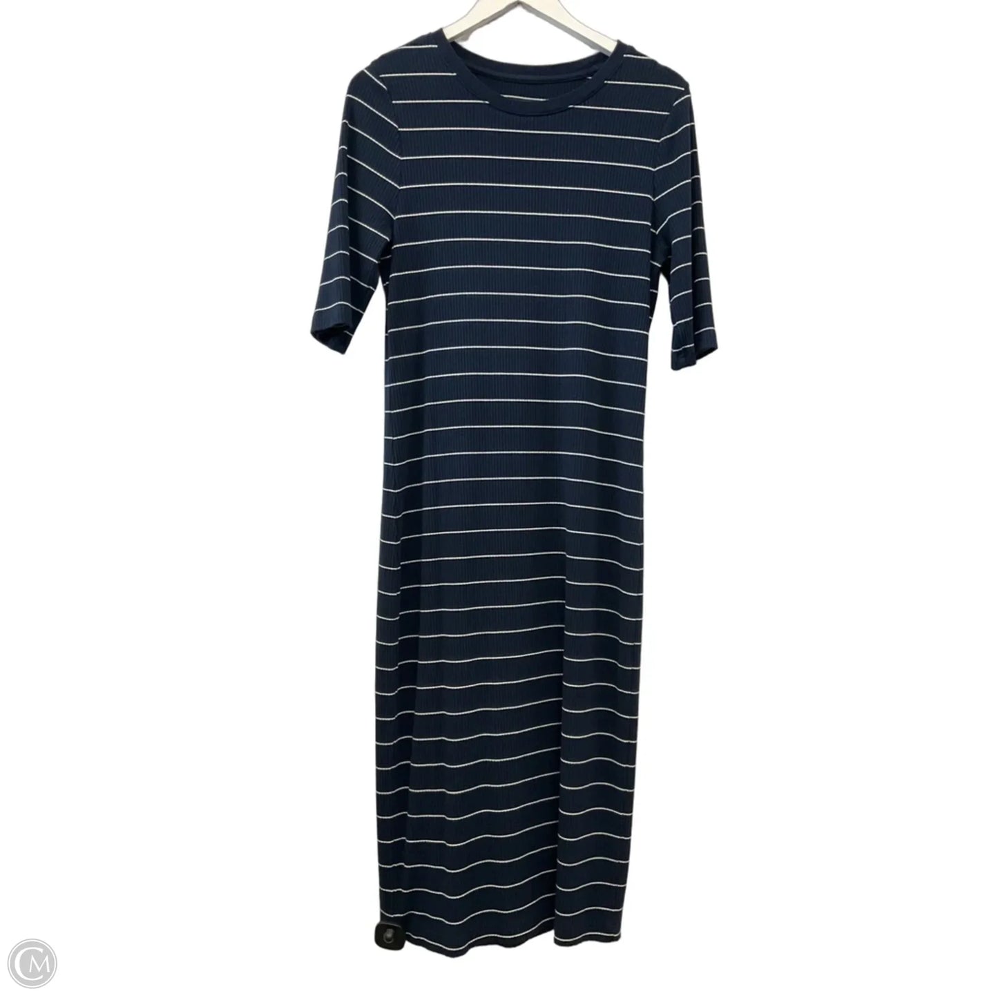 Dress Casual Midi By Banana Republic In Navy, Size: M