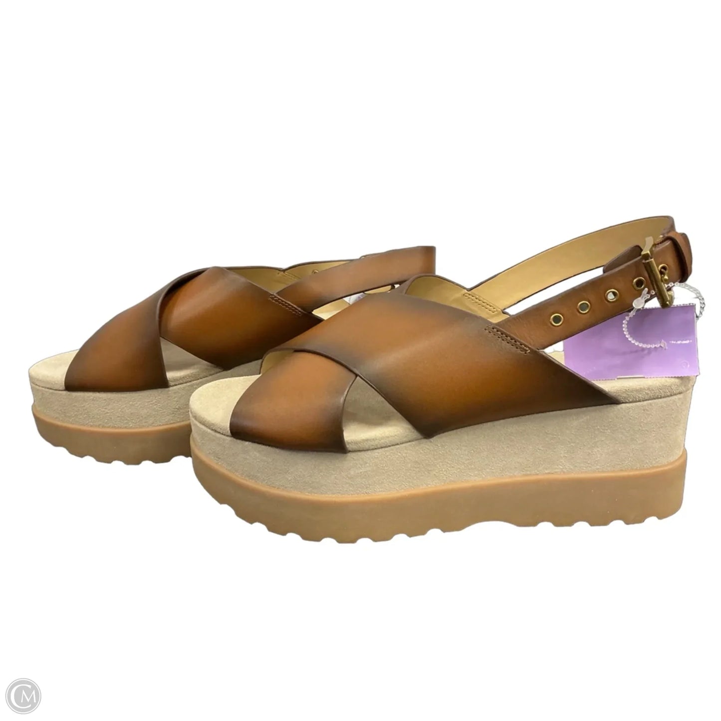 Sandals Heels Platform By Michael By Michael Kors In Tan, Size: 11