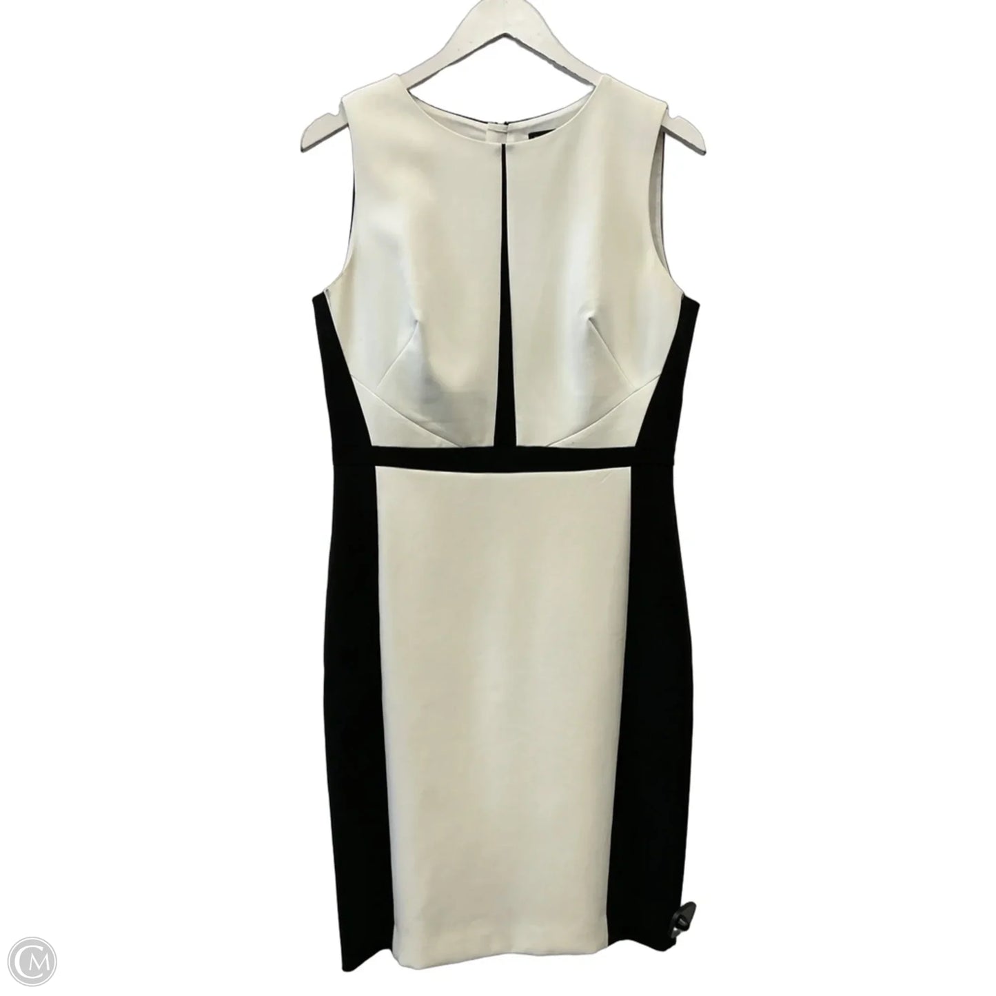 Dress Casual Midi By White House Black Market In Black & White, Size: M