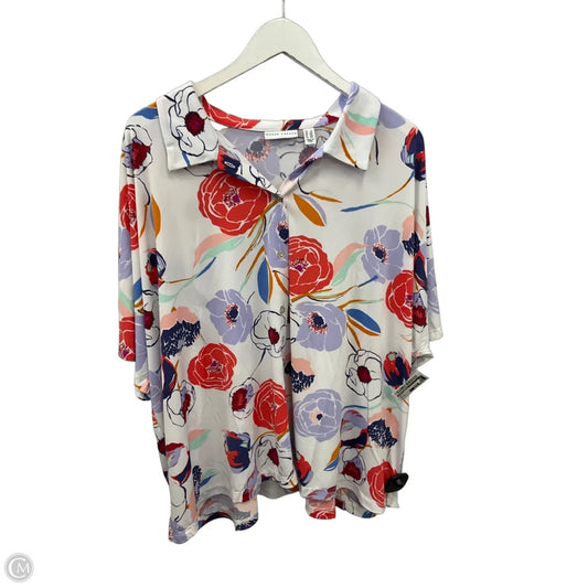 Top Short Sleeve By Susan Graver In Multi-colored, Size: 2x