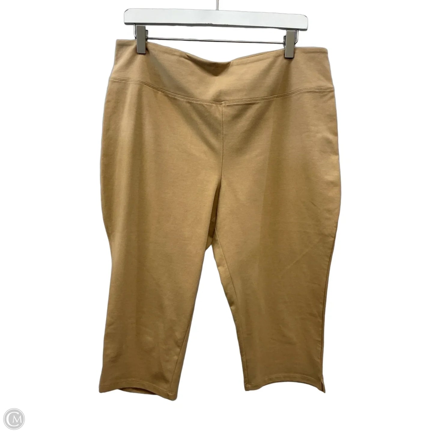 Capris By Women With Control In Tan, Size: 12