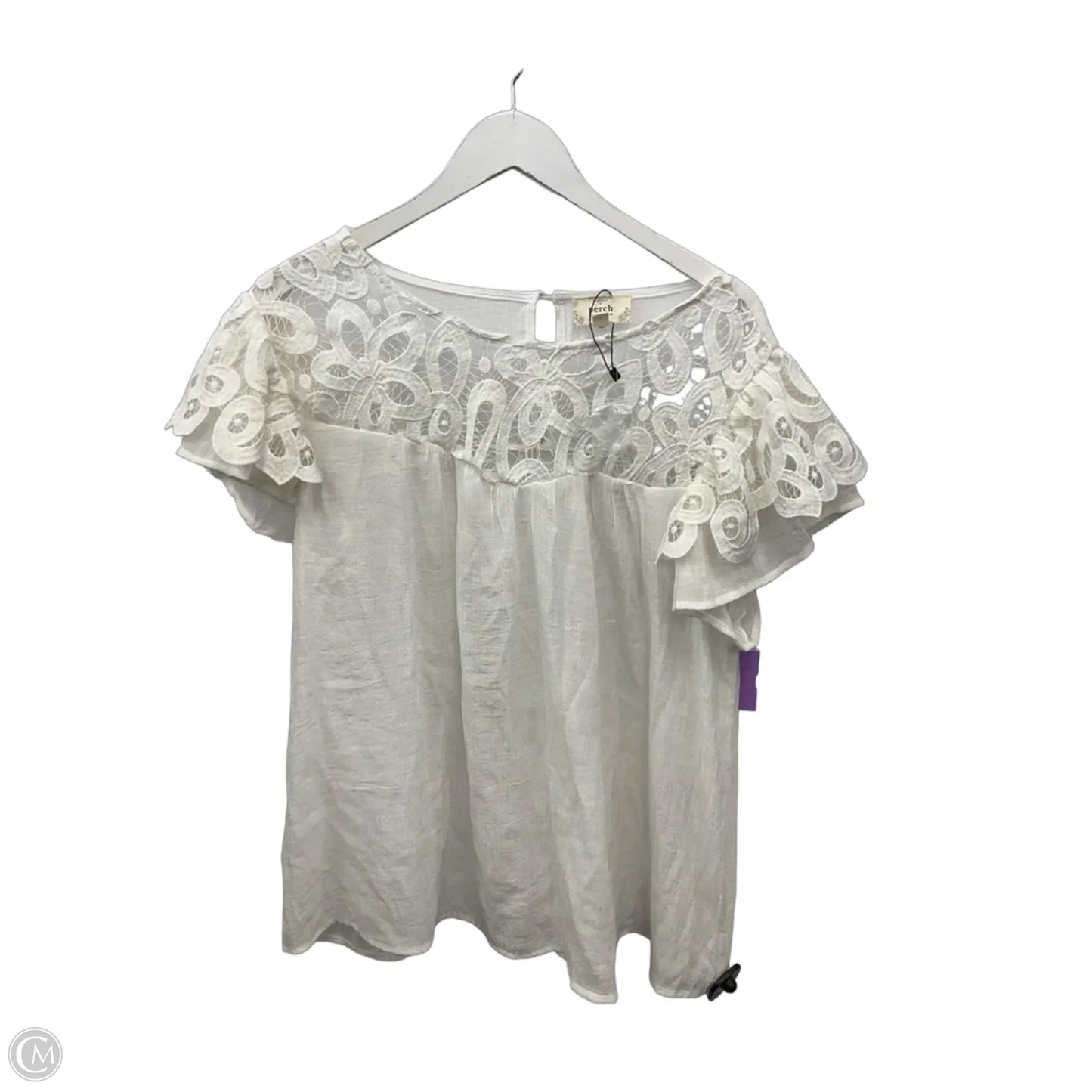 Top Short Sleeve By Blu Pepper In White, Size: 2x